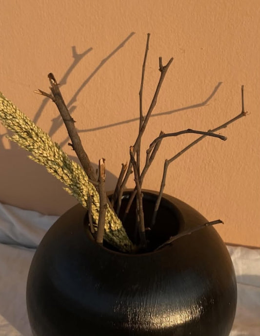Modern Black Ceramic Vase