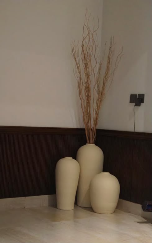 Modern White Decorative Vases-For Set Of 3- 24" 18" 15" | Completly Handmade