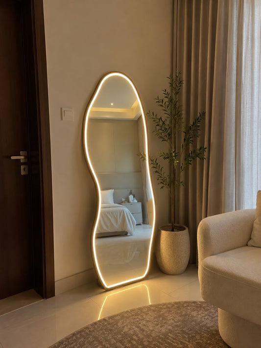 LED Irregular Full Length Mirror