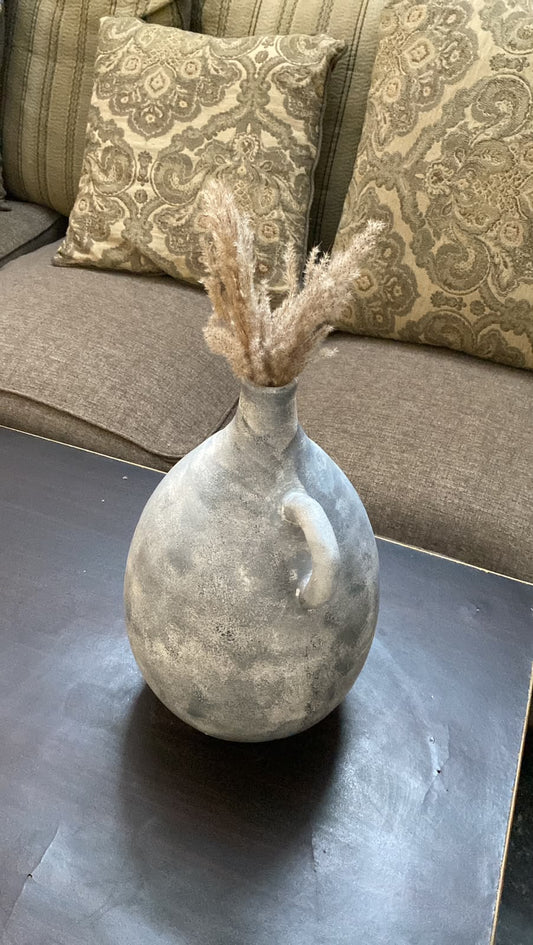 Modern Ceramic Vase with Handle - 15 Inches