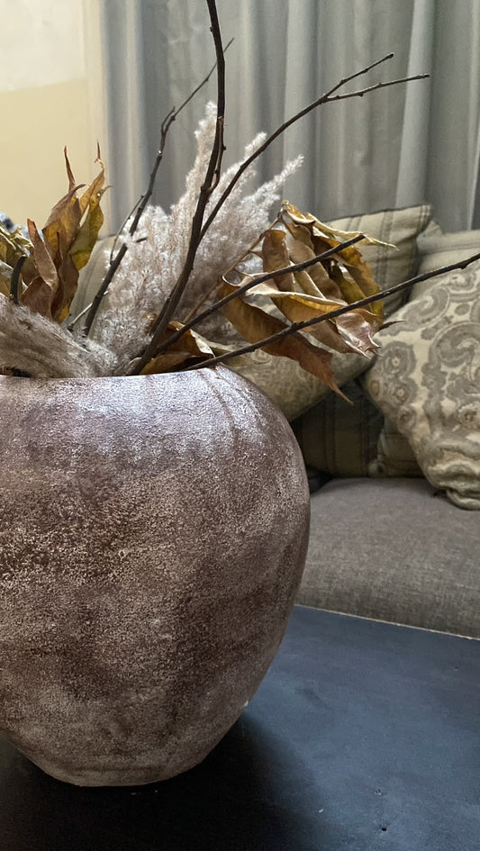 Textured Decorative Vase for Home Decor - 15 Inches