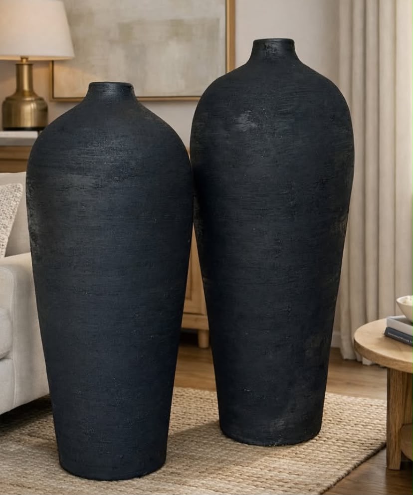 Modern Minimalist Decorative Floor Vases - For The Set Of 2 - 36" & 32"
