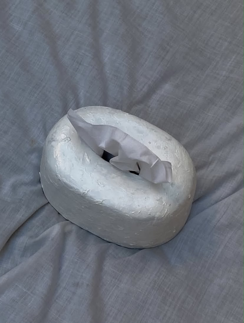 Modern White Ceramic Tissue Holder