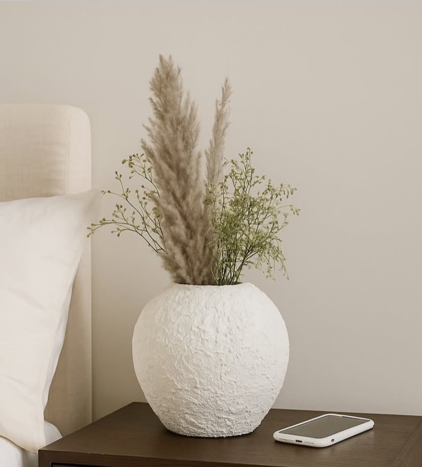 Textured Ceramic Vase - For 10 Inches