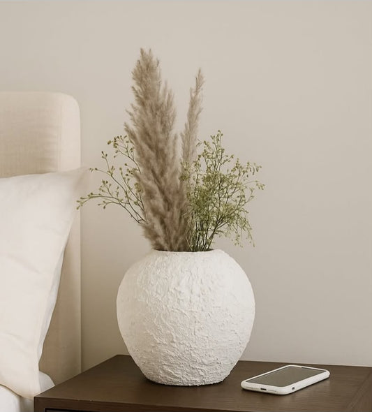 Textured Ceramic Vase - For 10 Inches