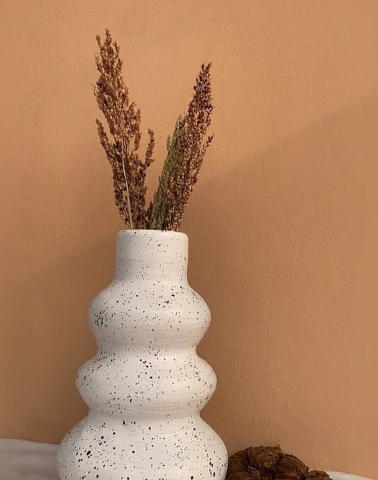 Modern White Ceramic Vase - For 13 Inches